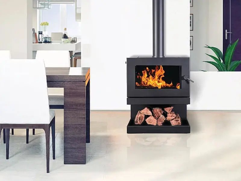 Blaze B900 Freestanding Wood Fireplace with Storage Base